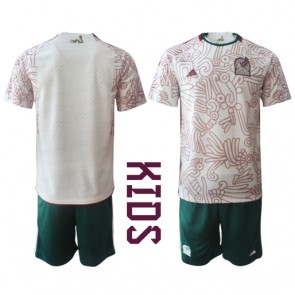Maillot de foot Mexique Extérieur enfant Monde 2022 Manches Courte (+ pantalon court)